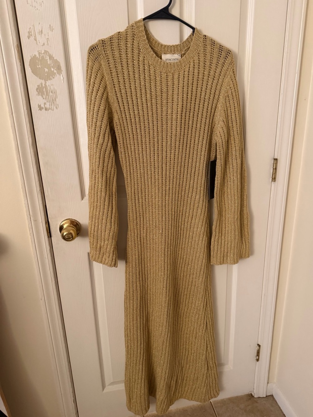 Hyacinth House - Gold Knit Amanyara Maxi Dress
